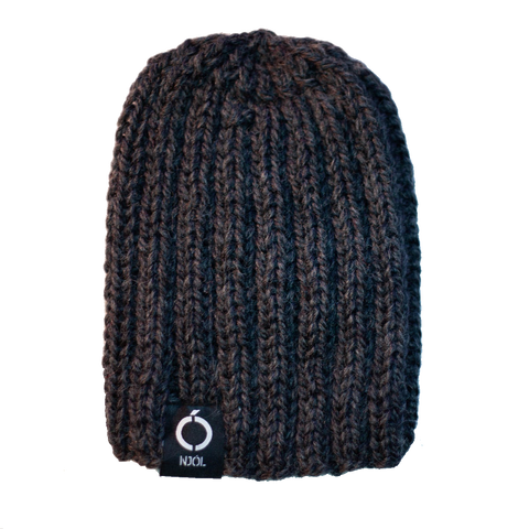 Hand knitted grey hat