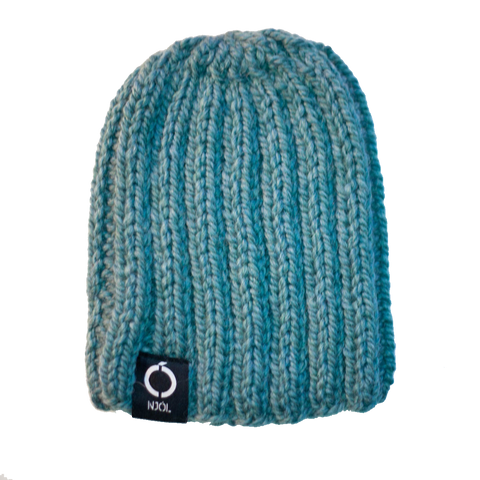 Hand knitted green hat
